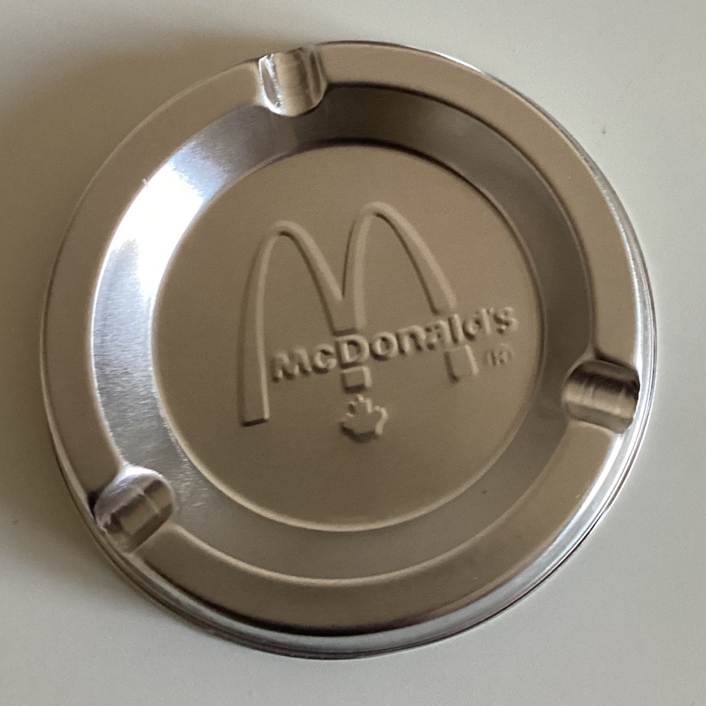 Vintage Aluminum McDonald’s Ashtrays x2